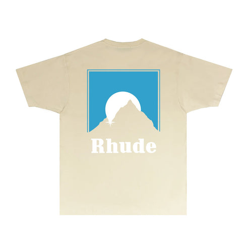 Rhude T-shirts Printed Trendy Pure Cotton