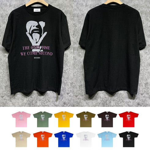 Rhude T-shirts Printed Trendy Pure Cotton