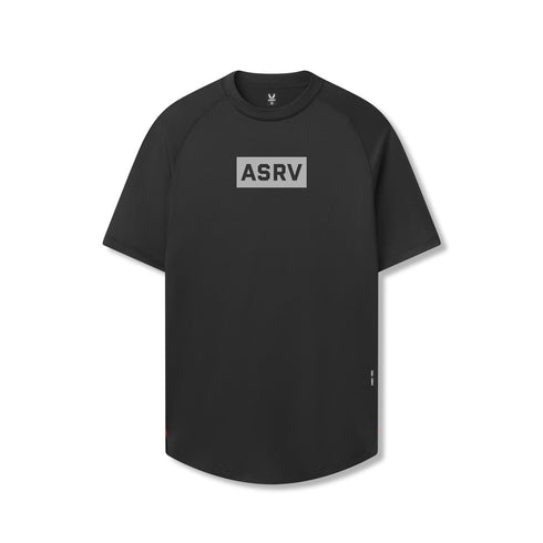 0660. AeroSilver® Established Tee - Black "Box Logo"
