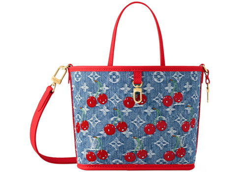 Louis Vuitton x Takashi Murakami Cherry Neverfull Inside Out BB Denim Monogram