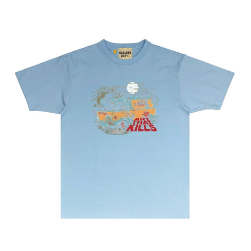 Gallery Dept T Shirt Retro Printed Loose Short-Sleeved Shirt