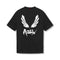0797. Tech Essential™ Relaxed Tee - Black "Brush Wings/ASRV"