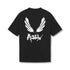 0797. Tech Essential™ Relaxed Tee - Black "Brush Wings/ASRV"