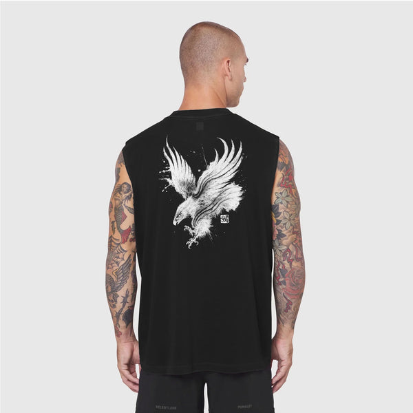 0807. Tech Essential™ Relaxed Cutoff - Black "Eagle"
