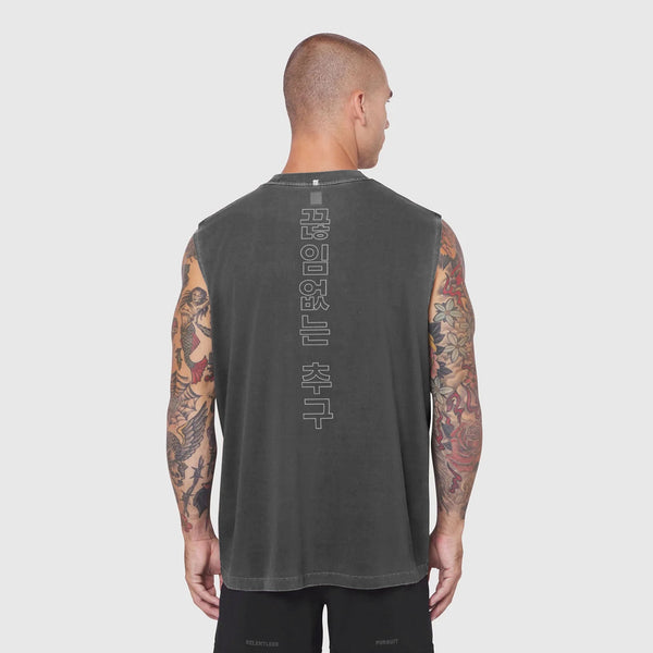 0807. Tech Essential™ Relaxed Cutoff - Faded Grey "RP Korean"