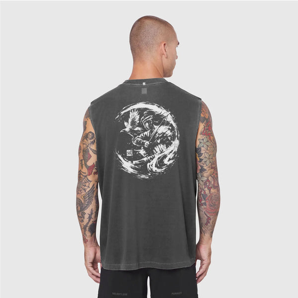 0807. Tech Essential™ Relaxed Cutoff - Faded Grey "Warrior"