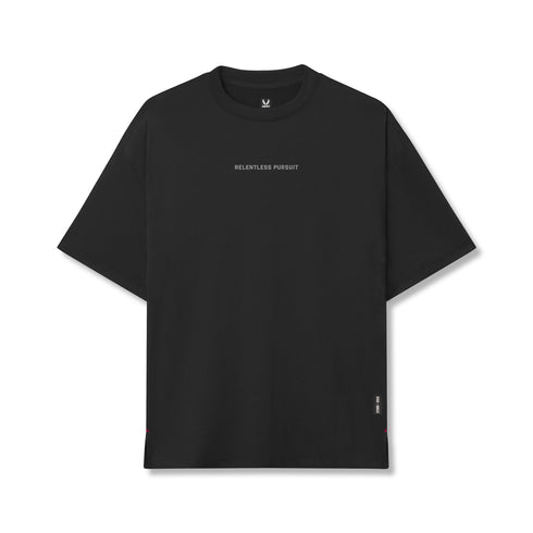 0822. AeroSilver® Oversized Tee - Black "RP"
