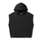 0844. Tech Essential™ Raw Hem Cutoff Hoodie - Black