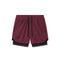 0865. Tetra-Lite® 5" Liner Short - Crimson "Wings"/Black