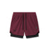 0865. Tetra-Lite® 5" Liner Short - Crimson "Wings"/Black