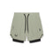 0866. Tetra-Lite® 7" Liner Short - Sage "Wings"/Black