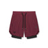 0866. Tetra-Lite® 7" Liner Short - Crimson "Wings"/Black