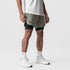 0866. Tetra-Lite® 7" Liner Short - Sage "Wings"/Black