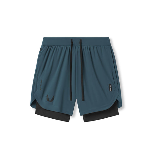 0866. Tetra-Lite® 7" Liner Short - Storm "Wings"/Black