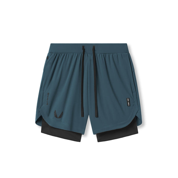 0866. Tetra-Lite® 7" Liner Short - Storm "Wings"/Black