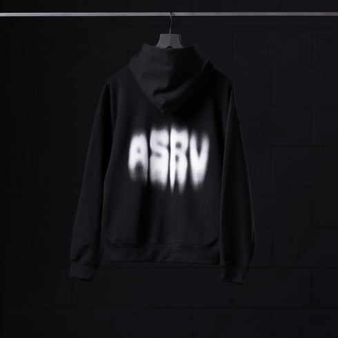 0874. Tech-Terry™ Zip Pocket Hoodie - Black "Motion Blur"