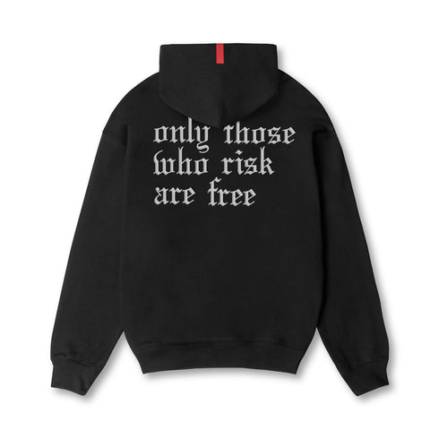 0874. Tech-Terry™ Zip Pocket Hoodie - Black/White "OTWR"