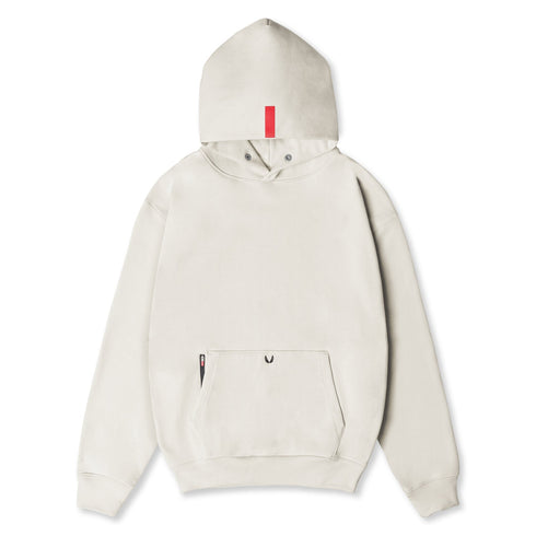 0874. Tech-Terry™ Zip Pocket Hoodie - Stone/Black "OTWR"