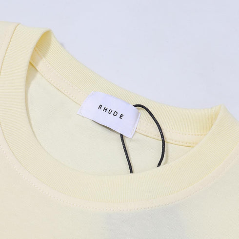Rhude T-shirts Yacht Printing Cotton Loose Short Sleeves Men and Women