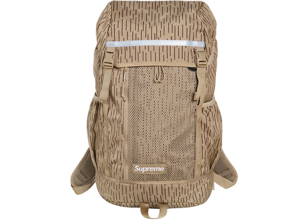 Supreme Logo Backpack (FW24) Tan Raindrop