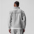 0903. Tech-Terry™ Paneled Quarter Zip - Heather Grey "Wave Dye"