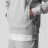 0903. Tech-Terry™ Paneled Quarter Zip - Heather Grey "Wave Dye"