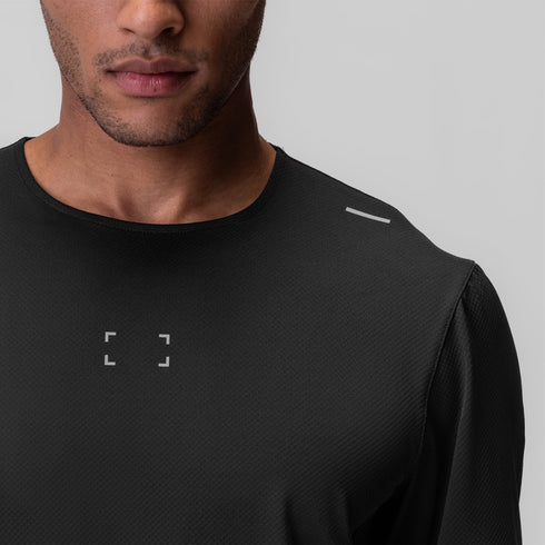 0907. AeroSilver® Training Long Sleeve - Black "Space Bracket"