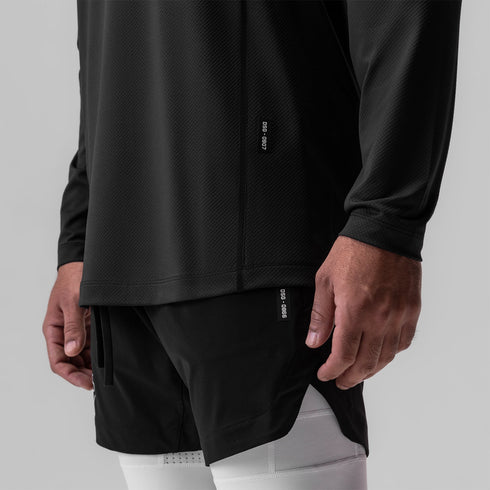 0907. AeroSilver® Training Long Sleeve - Black "Space Bracket"