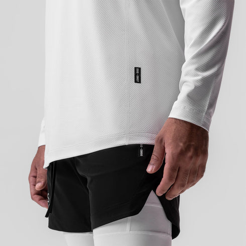 0907. AeroSilver® Training Long Sleeve - White "Space Bracket"