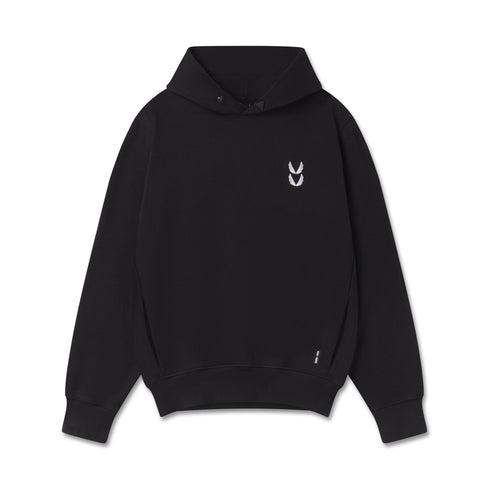 0920. Tech Essential™ Distressed Hoodie - Black