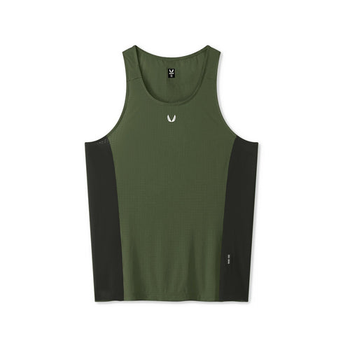 0949. Laser-Vent™ Singlet Tank - Olive/Black