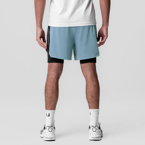 0953. Aerotex™ Hybrid Liner Short - Light Sky/Black