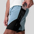 0953. Aerotex™ Hybrid Liner Short - Light Sky/Black