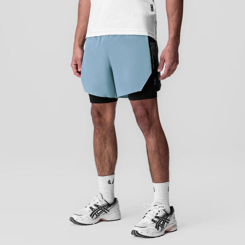 0953. Aerotex™ Hybrid Liner Short - Light Sky/Black
