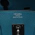 Birkin Handbag Blue Clemence with Palladium Hardware 35