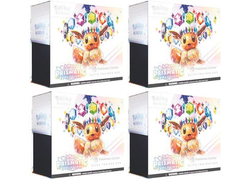 Pokémon Scarlet & Violet Prismatic Evolutions Pokemon Center Elite Trainer Box 4x Lot