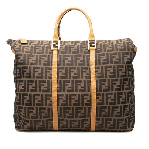 Vintage Zip Travel Tote Zucca Canvas Large