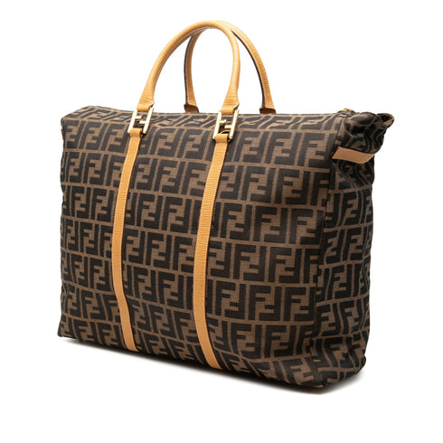 Vintage Zip Travel Tote Zucca Canvas Large