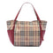 Canterbury Panels Tote Haymarket Coated Canvas and Leather Small