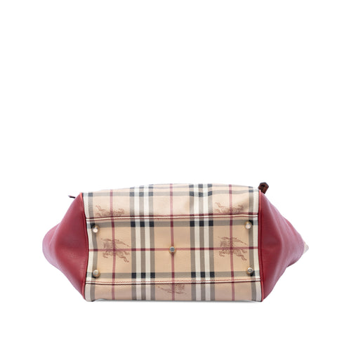 Canterbury Panels Tote Haymarket Coated Canvas and Leather Small