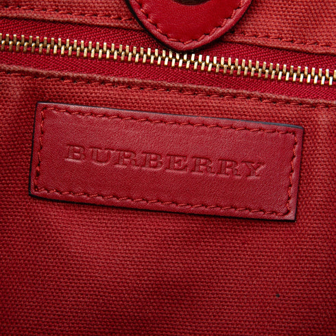 Canterbury Panels Tote Haymarket Coated Canvas and Leather Small
