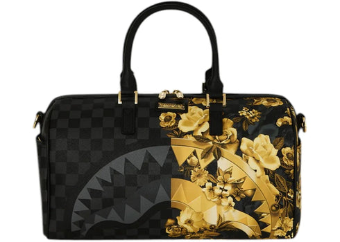 Sprayground Gold Floral Remix Mini Duffle Bag Black/Gold