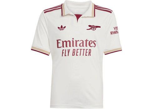 adidas Kids Arsenal 25/26 Third Jersey Cloud White/Team Collegiate Burgundy