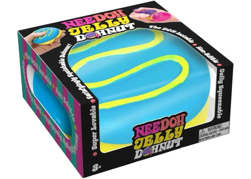 NeeDoh Jelly Dohnut Squishy Fidget Toy Blue