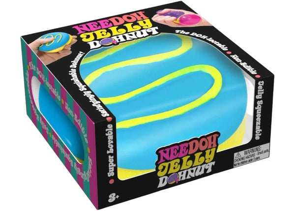 NeeDoh Jelly Dohnut Squishy Fidget Toy Blue