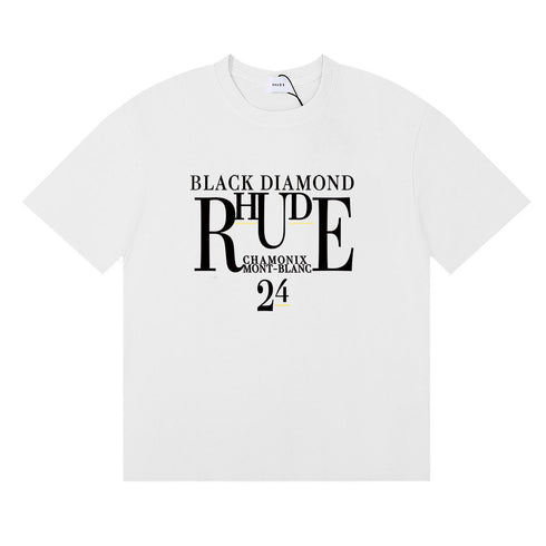 Rhude T-shirt Micro Label Letter Skull Print Short Sleeve T-shirt