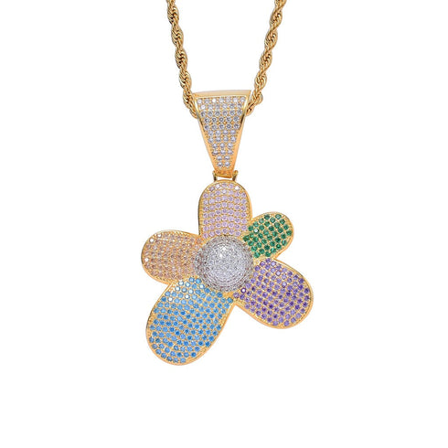 Tyler's Flower Pendant Necklace Rapper Chain