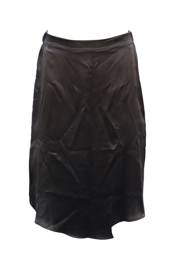 Women's Vince Slit Skirt in Black Silk
