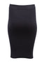 Women's Vince Ribbed-Knit Midi Skirt in Navy Blue Cotton