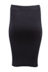 Women's Vince Ribbed-Knit Midi Skirt in Navy Blue Cotton